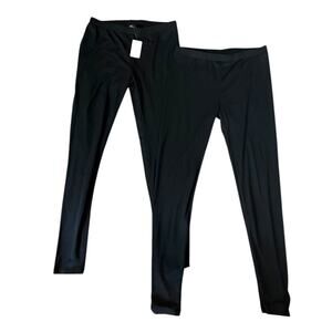 32 Degrees Heat Black 2 Pairs Base Layer Pants Leggings Small